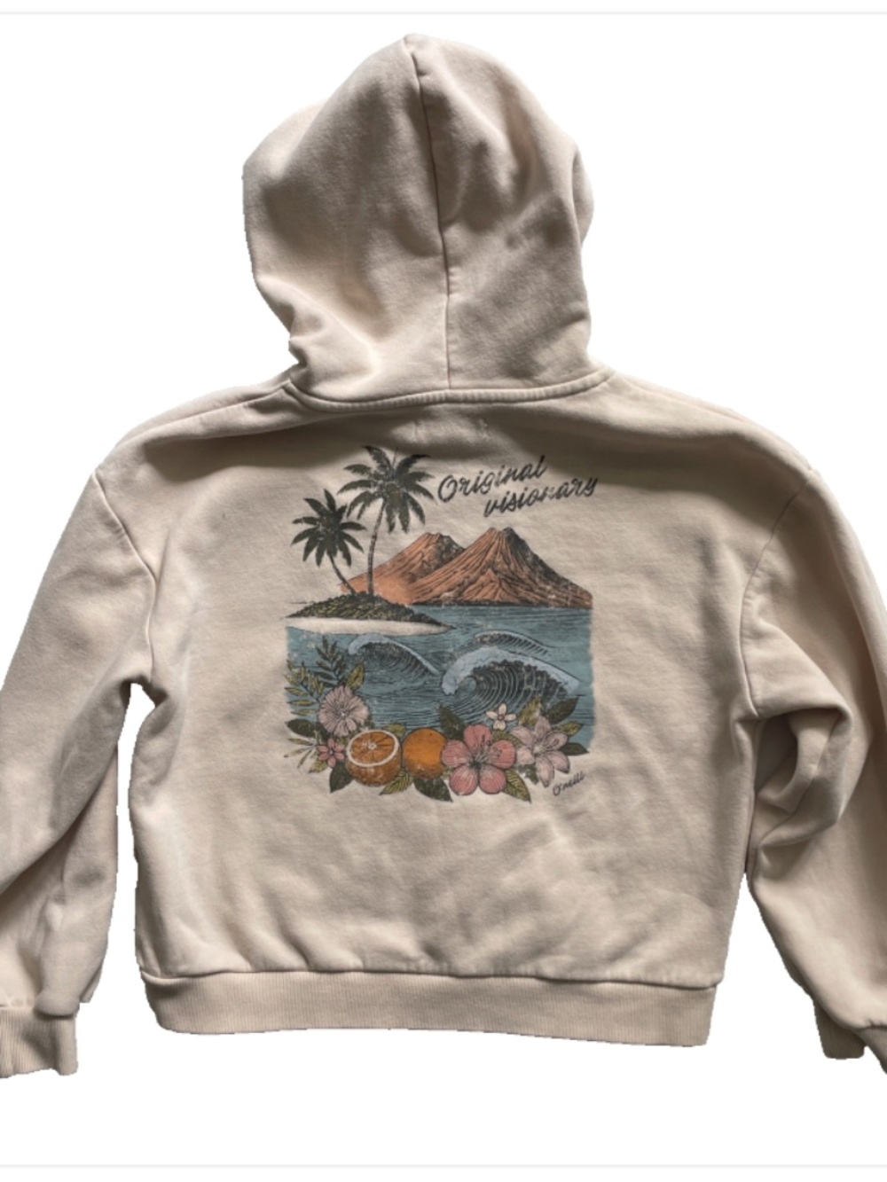 Oneill GIRLS beach Hawaii Graphic Surf Hoodie - SIZE MEDIUM